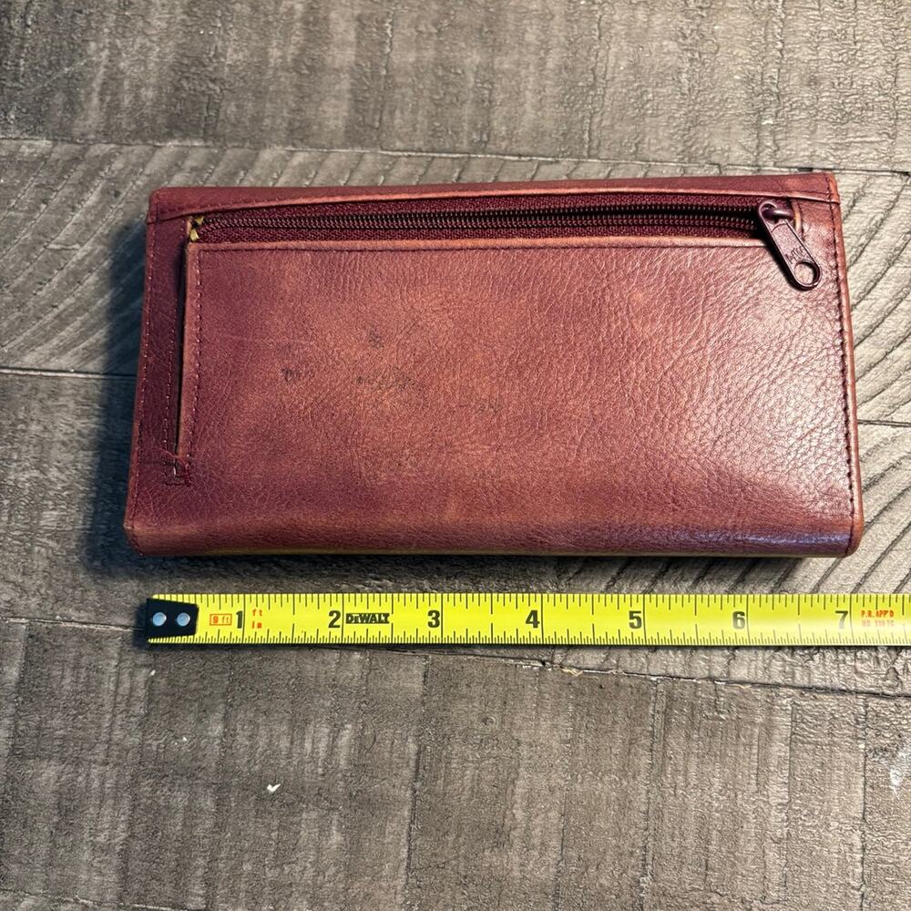 Vintage Genuine Leather Red Leather Wallet - Picture 5 of 5